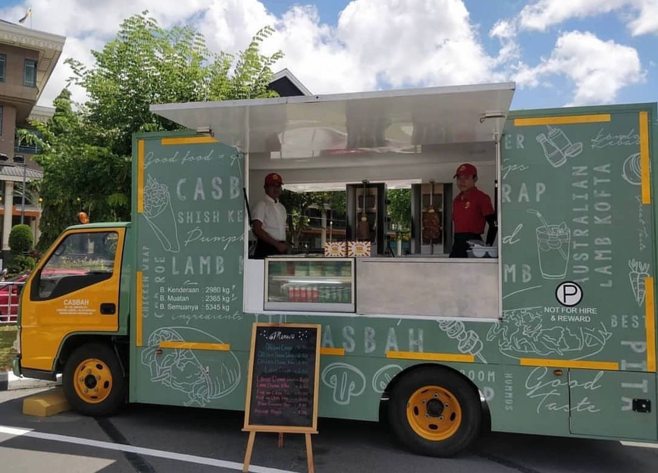 CASBAH food truck at an outdoor event serving fresh kebabs